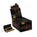 RAW – ROLLING PAPERS – BLACK CLASSIC CONNOISSEUR WITH TIPS – KING SIZE – 24CT DSPL – [MSRP: $4 EACH]