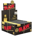 RAW – ROLLING PAPERS – BLACK – KING SIZE – SLIM – 50CT DSPL – [MSRP: $2 EACH]