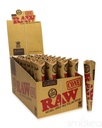 RAW – PRE-ROLLED CONES – CLASSIC – KING SIZE – 3PK – 32CT DSPL – [MSRP: $3 EACH]