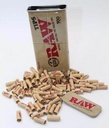 RAW – TIPS & FILTERS – PRE-ROLLED ROLLING PAPER TIPS W/ STORAGE TIN – 100CT – [MSRP: $0.50 EACH]