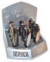 SCORCH – TORCH LIGHTERS – EASY GRIP PRESS WITH CIGAR PUNCH – 9CT DISPLAY – 61545 – [MSRP: $18 EACH]
