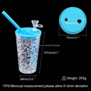 ICE CUP SOLID COLOR HYBRID BONG – SILICON WATER PIPES – 1CT – SL264 – [MSRP: $30]