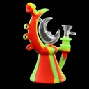 MOON HYBRID BONG – SILICON WATER PIPES – 1CT – SL242 – [MSRP: $39]