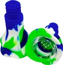 HYBRID SILICONE & GLASS BOWL – SILICON ACCESSORIES – 1CT – SL255 – [MSRP: $7.50]
