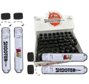 SHOOTER – GLASS CHILLUM WITH CAP – GLASS HAND PIPE – 12MM – ASSORTED COLORS – 48CT DISPLAY – TB48OH+C – [MSRP: $4]