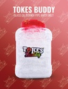 TOKES BUDDY – GLASS OIL BURNER – HAND PIPES – 4-INCH – CLEAR – 90CT JAR – OB-L – [MSRP: $1 EACH]