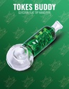 TOKES BUDDY – GLYCERIN HAND PIPE – GLASS HAND PIPE – FLAT TIP – ASSORTED COLORS – 1CT – GGB01 – [MSRP: $10]
