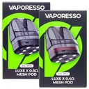 VAPORESSO – VAPE PODS REPLACEMENT – LUXE X MESH REPLACEMENT PODS – ASSORTED OHM – 5ML – 1CT – [MSRP: $9.50]