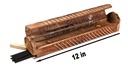 HANDCRAFTED – WOODEN INCENSE HOLDER – ACCESSORIES – COFFIN STYLE – 1CT – [MSRP: $20]
