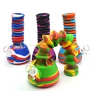 FLEX HYBRID BONG – SILICON WATER PIPES – MULTI-COLOR – 1CT – SL152 – [MSRP: $61]